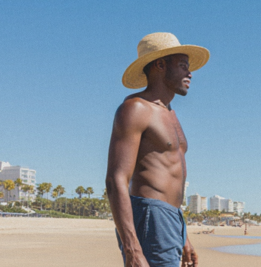 Hombre con sombrero Bigalli de ala ancha